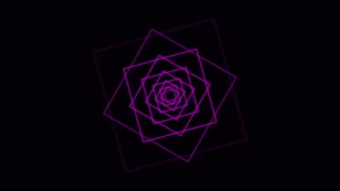 Abstract purple geometric rotating squares motion graphic background Stock Footage 345013151