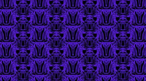 Abstract purple geometric seamless pattern background. Psychedelic Colorful K Illustrazione stock