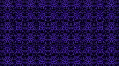 Abstract purple geometric seamless pattern background. Psychedelic Colorful K Illustrazione stock
