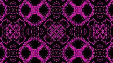 Abstract purple geometric seamless pattern background. Psychedelic Colorful K Stock Illustration