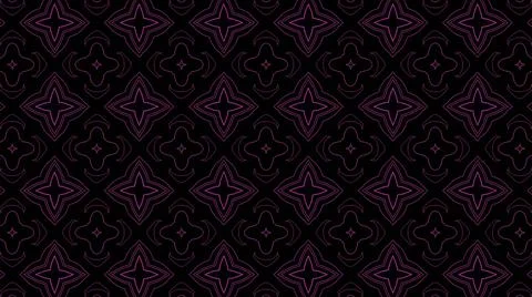 Abstract purple geometric seamless pattern background. Psychedelic Colorful K Illustrazione stock