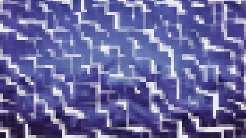 Abstract purple geometric square pixel block matrix pattern digital technol.. Illustrazione stock