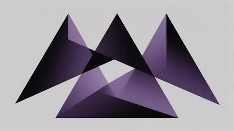 Abstract purple geometric triangle design background 스톡 일러스트