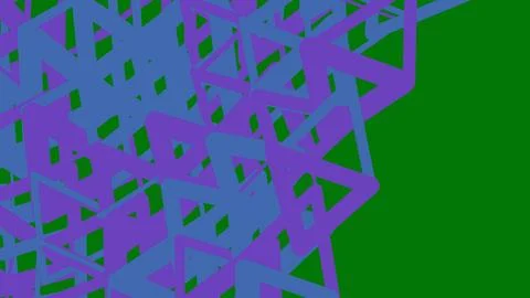 Abstract purple geometric triangle pattern on green background Stock Illustration