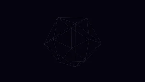 Abstract Purple Geometric Wireframe Seamless Loop Stock Footage 340572707
