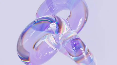 Abstract purple glass 3d shape rotate on a white background. Seamless loopi.. Stock Footage 317945778