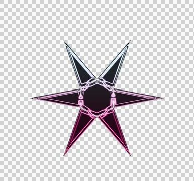 Abstract of a purple glowing atom with white orbit lines on black background Ilustración de archivo