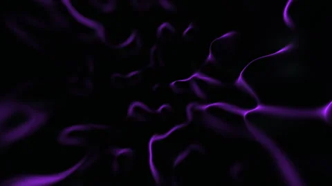 Abstract purple glowing fluid waves on black background, seamless motion footage Stock-Footage 332108399