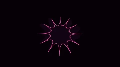 Abstract purple glowing light ring rotating against black background cinema.. Stock-Footage 342279069
