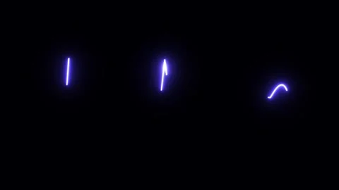 Abstract purple glowing lines dynamically change shapes and move across a d.. Stockbeeldmateriaal 334907905