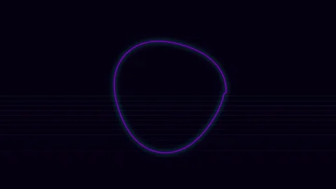 Abstract purple glowing orb rotating against dark digital horizon with cine.. Stock Footage 341658512