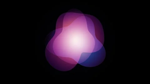 Abstract purple glowing shape morphing on black background in fluid movemen.. Stock Footage 345730976