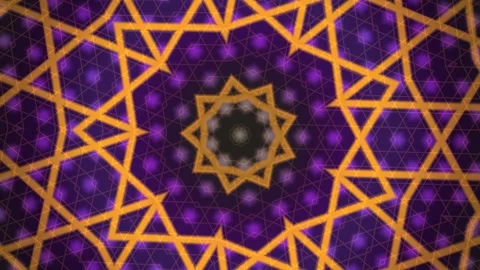 Abstract Purple Gold Geometric Pattern Seamless Loop Stock Footage 340553684
