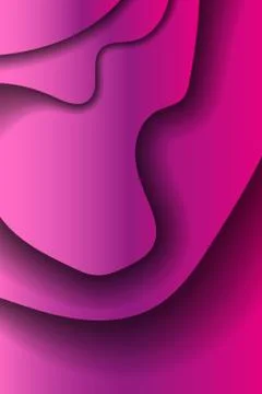 Abstract Purple Gradient 3D Paper Cut Shapes Background Illustrazione stock