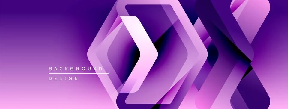 Abstract purple gradient background. Geometric shapes overlap creating modern 스톡 일러스트