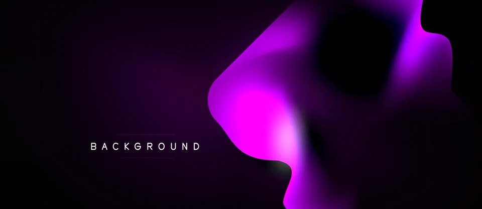 Abstract purple gradient background. Smooth shapes overlap dark space, creati Stockillustratie