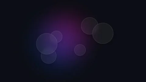 Abstract purple gradient background with soft glowing circular light orbs Stock Footage 338310417