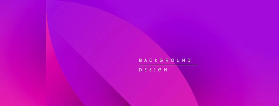 Abstract purple gradient design. Smooth curves create dynamic visual effect. Stock Illustration