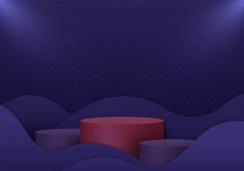 Abstract purple gradient template design of podium display show case template Stock-Illustration