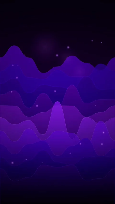 Abstract purple gradient wave background with futuristic digital liquid motio Stock Footage 345493666