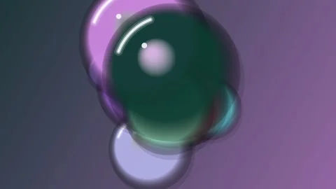 Abstract Purple Green Bubbles Floating in Motion. Stock Footage 328703262