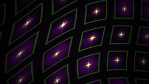 Abstract Purple Green Glowing Grid Pattern in Fast Looping Motion for Backg.. Stock Footage 343690035