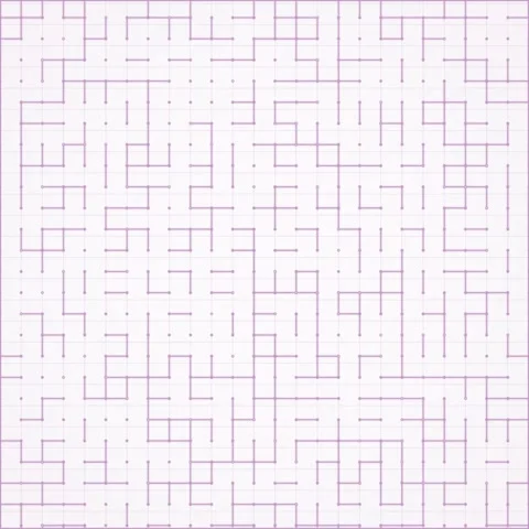 Abstract Purple Grid Network Pattern on White Background - Digital Art Stock Footage 347810388