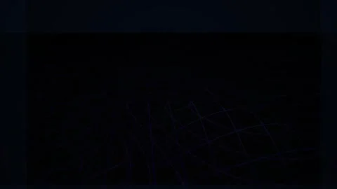 Abstract Purple Grid Wave Landscape on Dark Background for Technology Concept Stock Footage 343690039