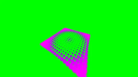 Abstract purple halftone dot grid pattern on a bright green background Stock Footage 340267122