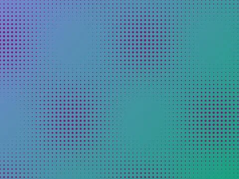 Abstract Purple Halftone Dot Pattern on Blue and Teal Gradient Background f.. Stock Illustration