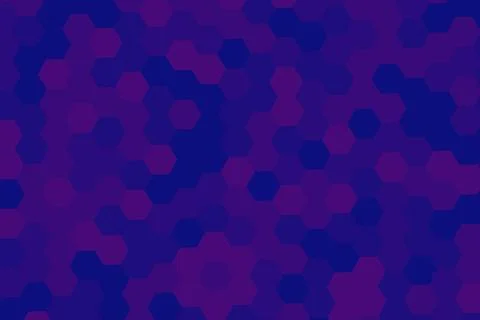 Abstract purple hexagon pattern with blue shades background Stock Photos