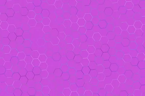 Abstract purple hexagon pattern with bright lines 库存插图