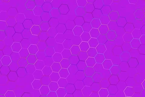 Abstract purple hexagon pattern on vibrant background Stock Illustration