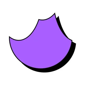Abstract purple icon. Abstract vector shape isolated on a white background. Stock Illustration