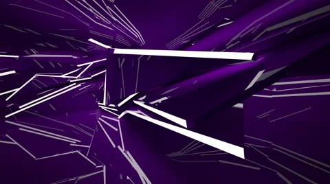 Abstract purple interior with glowing white lines. Video stock 66465216