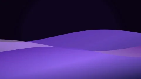 Abstract purple landscape with soft flowing waves against a dark background 库存影片 338309808