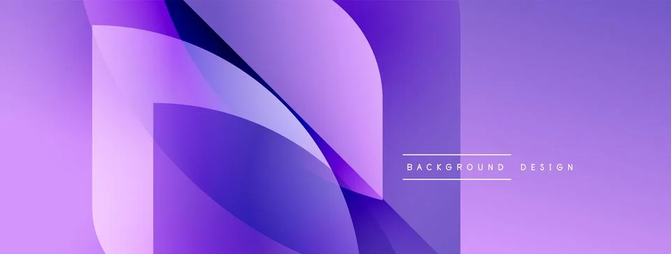Abstract purple layers create dynamic visual flow. Modern design suggests Stock Illustration