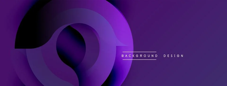 Abstract purple layers create dynamic visual flow. Modern design elements Stock Illustration