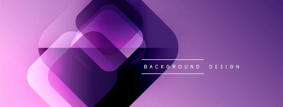 Abstract purple layers create dynamic visual effect. Modern design elements Stockillustratie