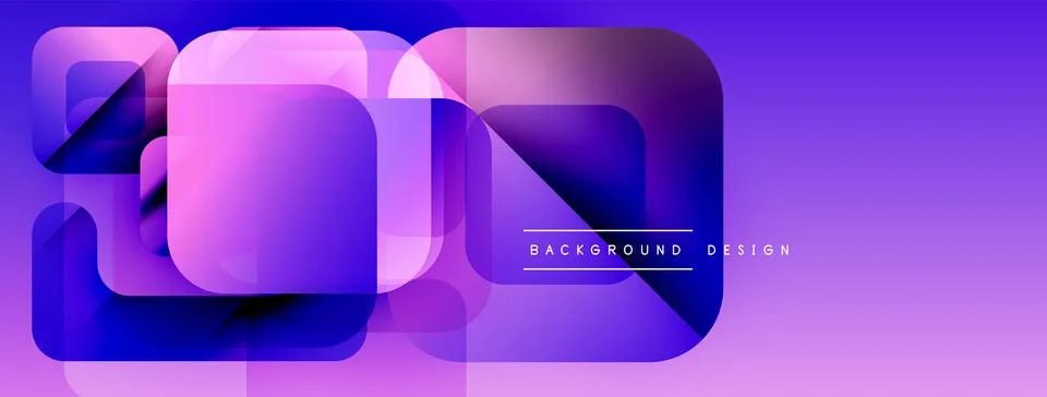 Abstract purple layers create dynamic background. Smooth gradients, modern Illustrazione stock