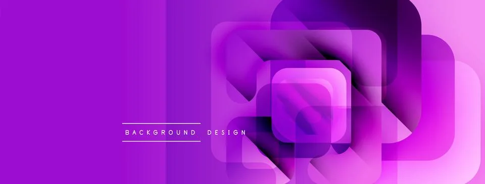 Abstract purple layers create dynamic composition. Geometric shapes overlap, イラスト素材