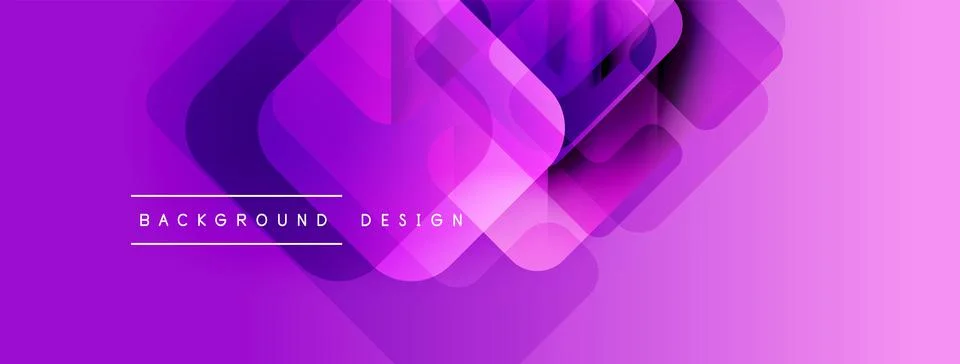 Abstract purple layers create dynamic visual effect. Modern design elements Stockillustratie