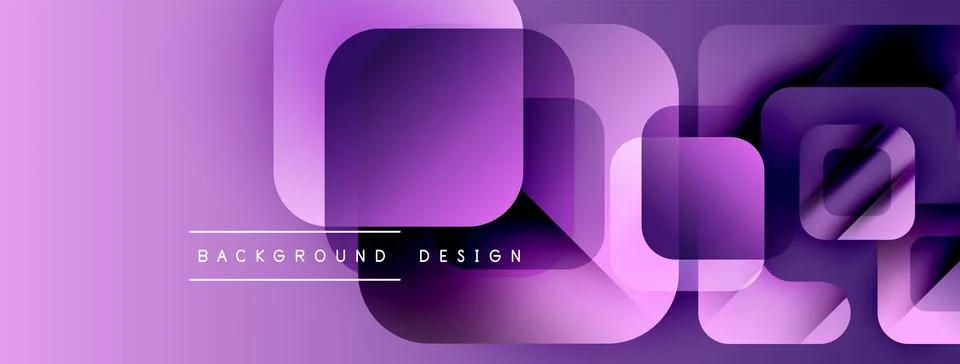 Abstract purple layers create dynamic geometric pattern. Modern design element Stock Illustration