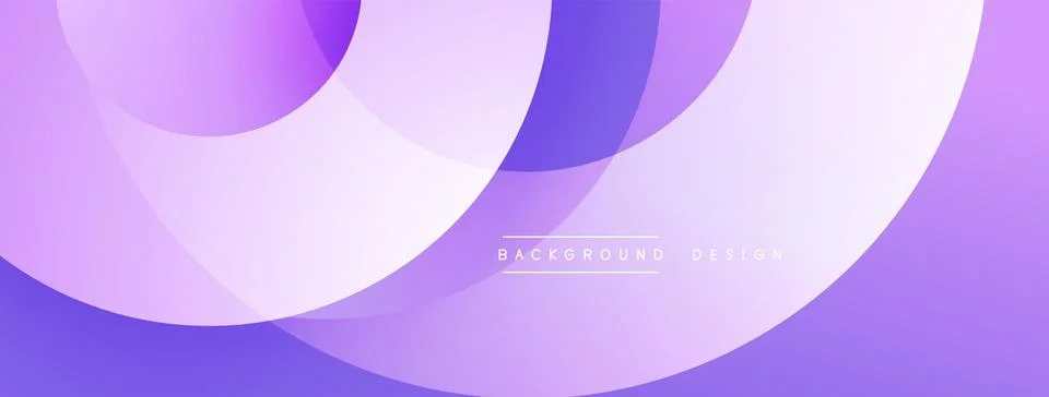 Abstract purple layers create flowing shapes. Soft gradients offer modern visual Illustrazione stock