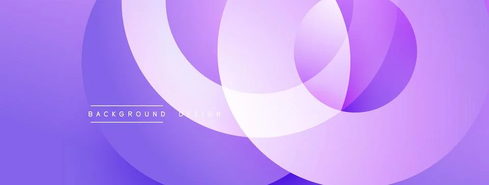 Abstract purple layers create flowing shapes. Soft gradients suggest depth, Illustrazione stock