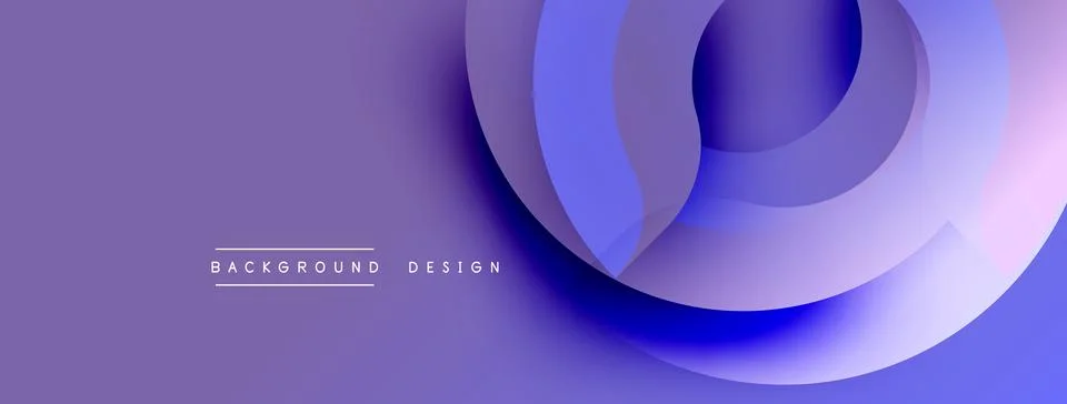 Abstract purple layers create flowing shapes. Modern design elements suggest Illustrazione stock