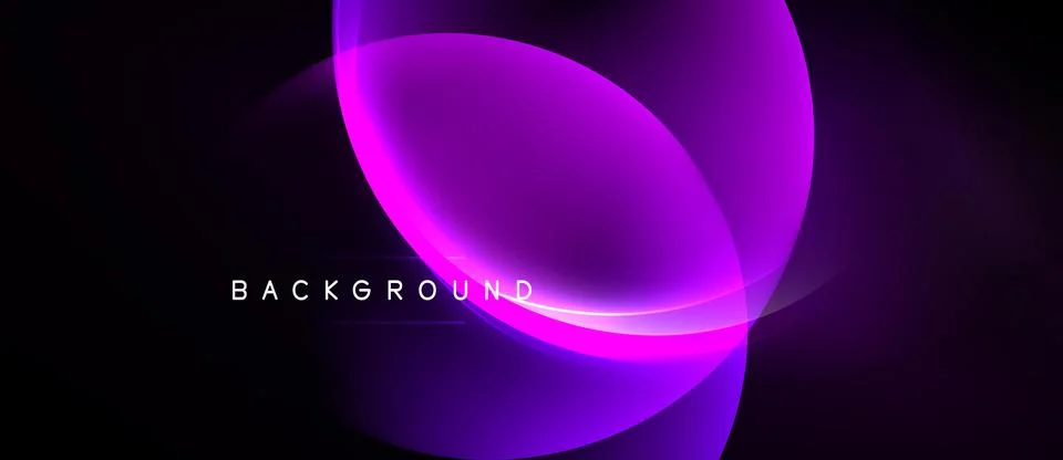 Abstract purple layers create flowing shapes. Background text present. Stock Illustration