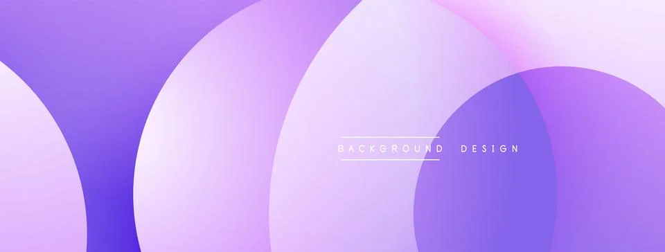 Abstract purple layers create smooth gradients. Overlapping circles form dynamic 스톡 일러스트