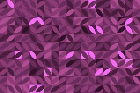 Abstract Purple Leaf Pattern Seamless Background Stock Illustration