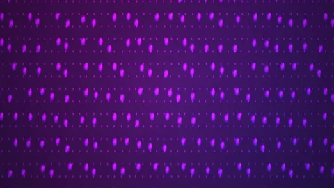 Abstract Purple Led Dot Matrix Background with Glowing Pulsing Light Grid f.. Stock Footage 344719032